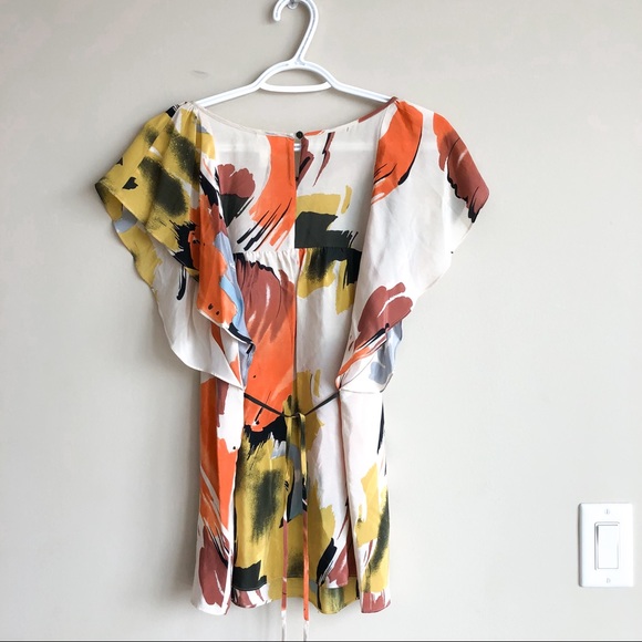 Anthropologie Edme & Esyllte Silk Floral Blouse - Picture 4 of 4